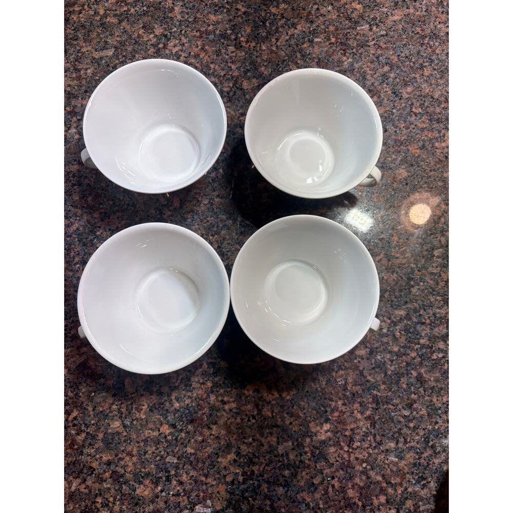 Crate & Barrel LOFT Design by Winterling-Germany White Handled Bowl/Mug Set of 4 - Picture 9 of 9